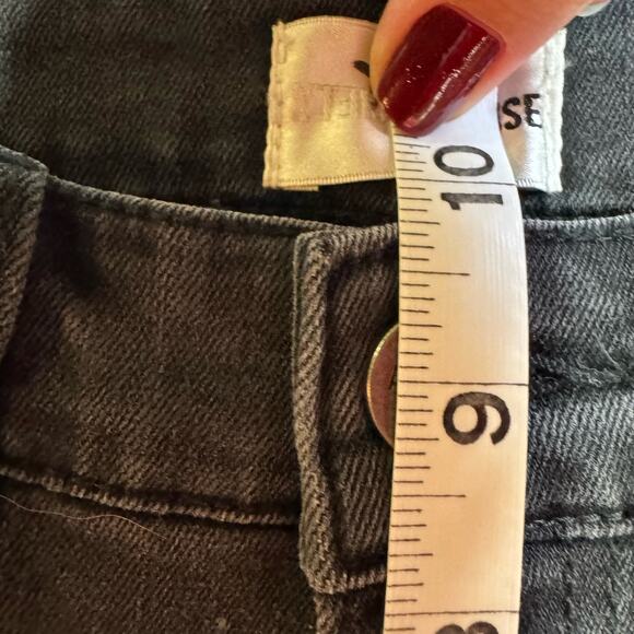 *New* AMUSE SOCIETY Cropped Demi Bootcut Size 28 Washed Black Grunge Street Goth - Picture 9 of 9